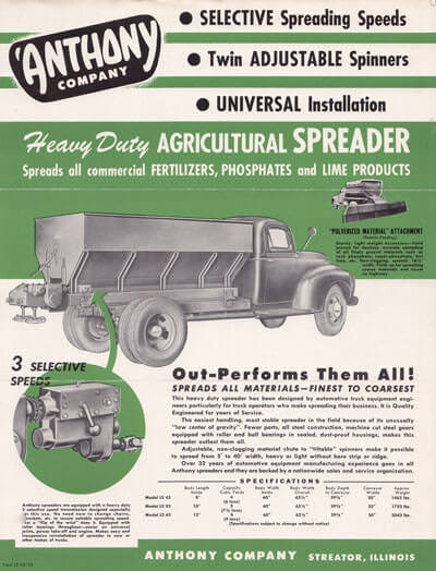 Flyer for Agricultural Spreaders